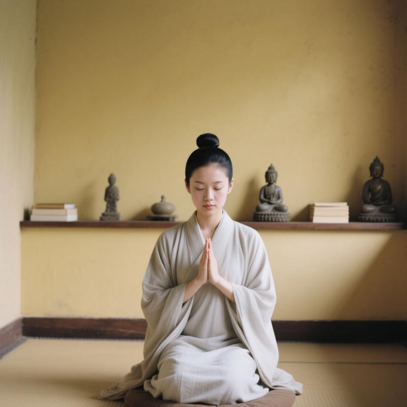 禅坐女图片_营造安静平和空间，适合冥想瑜伽，分享你的想法！