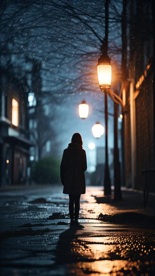 黑夜路灯下的孤独图片_深夜路灯下，你有多孤单？分享你的故事和照片