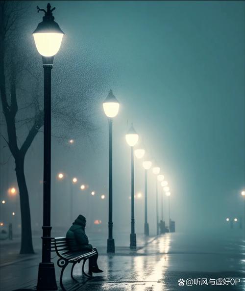 黑夜路灯下的孤独图片_深夜路灯下，你有多孤单？分享你的故事和照片
