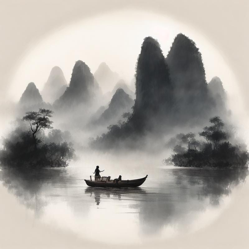 山水情侣头像情侣专用_特别水墨情侣头像，古风浪漫显默契，微信QQ秀恩爱优选！