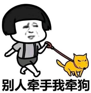 遛狗情侣头像恶搞_情侣遛狗搞笑头像，甜蜜又好玩！