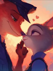 尼克朱迪情头高清一对_《疯狂动物城》朱迪尼克情侣头像，高清对称，暖心又亮瞎眼！