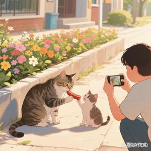 猫喝山泉水情侣头像_黑猫喝水动漫风，清新自然，适合微信QQ