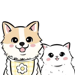 猫狗情头卡通_猫狗卡通情侣头像，萌趣头像，适合情侣社交聊天使用