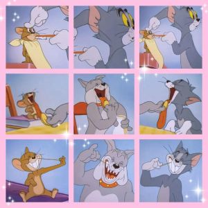 猫和老鼠的情头一人一半_猫和老鼠分体设计，好玩又个性！