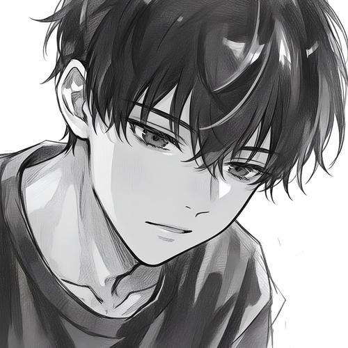 男头动漫ins高级质感黑白_高级质感黑白动漫头像，慵懒高冷，社交必备！