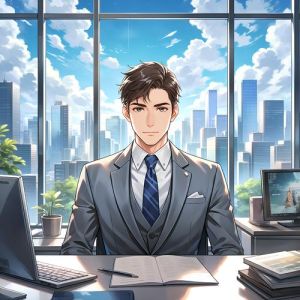 办公室头像男_PPT海报背景群头像素材