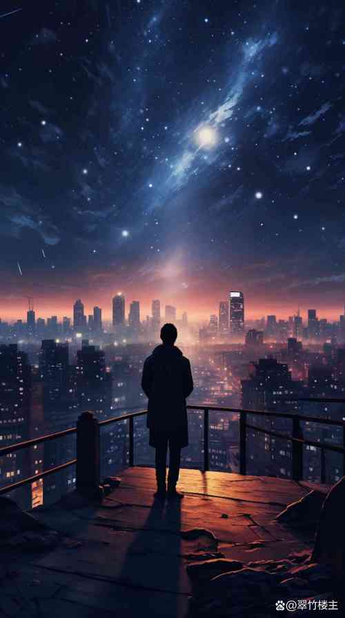 男人孤独仰望图片_深夜望星空，孤独心事谁懂？