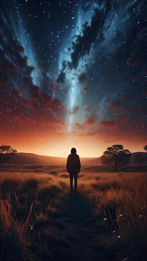 男人孤独仰望图片_深夜望星空，孤独心事谁懂？