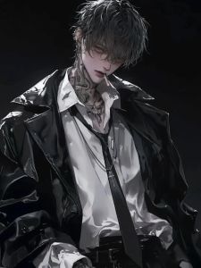 黑西装动漫头像男生_酷炫黑西装动漫男生头像，二次元游戏头像，彰显个性！