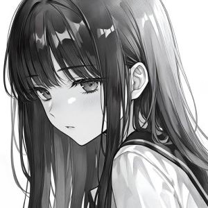 重度抑郁头像动漫女_悲伤动漫女生头像，适合私密相册或日记配图，避免外传引起误会