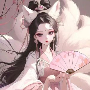 霸气狐妖头像女_霸气九尾狐头像，唯美古风，二次元动漫头像壁纸