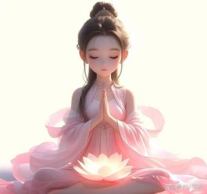 卡通禅意头像女子_简约美女茶歇卡通头像，适合微信屏保，营造安静清静氛围