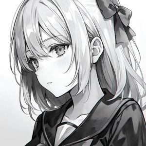 黑白动漫女头像ins高级质感_高级仙气黑白动漫头像，慵懒滤镜做Ins头像超特别！