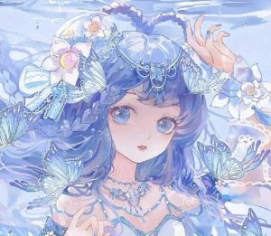 蓝色系漂亮女头_蓝色系美女头像，气质显眼，适合做头像或屏保