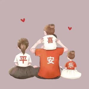 家有2个女儿卡通头像_父女合照，好看又可爱，适合微信头像