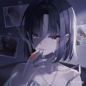 女生抽烟动漫图片_动漫抽烟美女壁纸，酷炫个性背景图