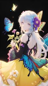 蝴蝶与美少女图片_梦幻蝴蝶与美女合影，温馨浪漫，适合家居装饰，分享你的蝴蝶故事！
