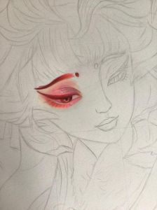 画一个古风九尾狐少女图片_九尾狐仙侠立绘，神秘高贵，适合游戏小说，桌面头像装饰