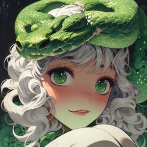 蛇院女孩专属头像_霸气巨蛇，彰显个性，电竞女孩也超酷！