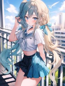 二次元jk美少女图片_二次元JK美少女白丝水手服头像壁纸分享