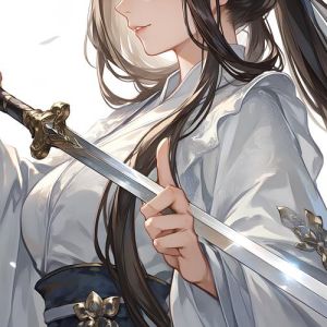 古风帅气剑客图女_帅气女侠图，飘逸长袍利剑，霸气又好看，适合武侠仙侠网站游戏或头像背景