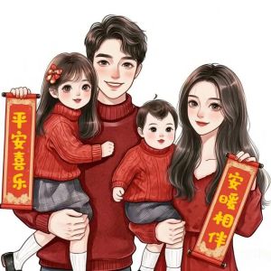 一儿一女四口微信头像_一儿一女四口，温馨和谐，你们喜欢什么风格？