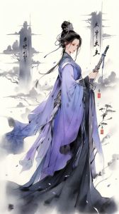 女剑客图片孤独_剑客独行，背影孤傲显坚韧