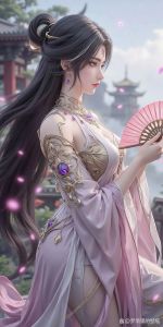 古风仙气女子动漫壁纸_电脑手机屏保必备，古典东方美学